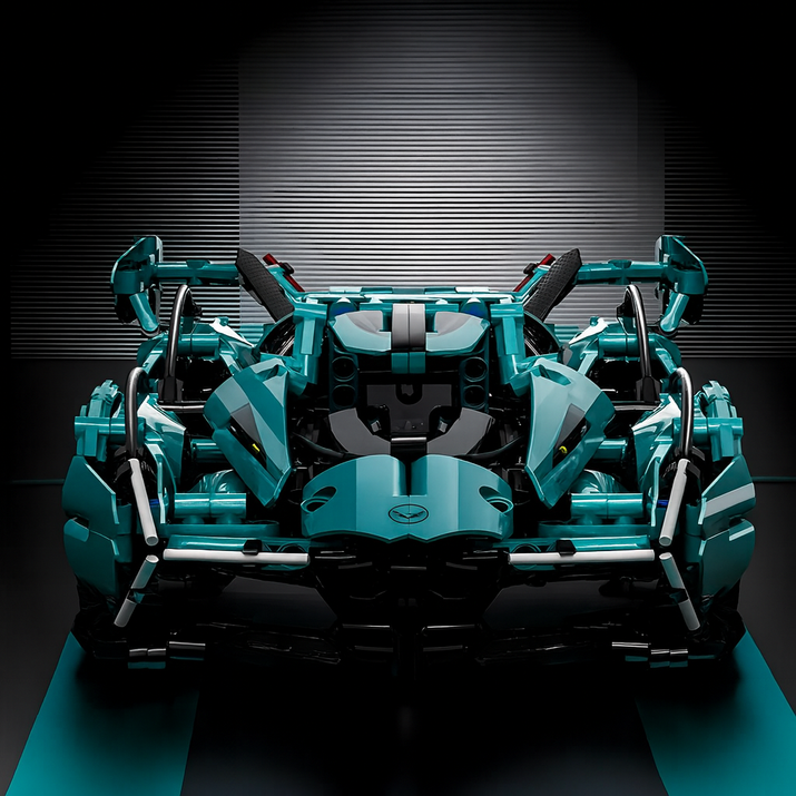 Blue V12 Roadster — Supercar Building Kit