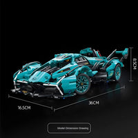 Blue V12 Roadster — Supercar Building Kit