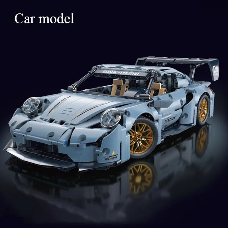 Technical Racing Sports Car Building Kit – 1:14 Supercar Model (1200+ pcs)