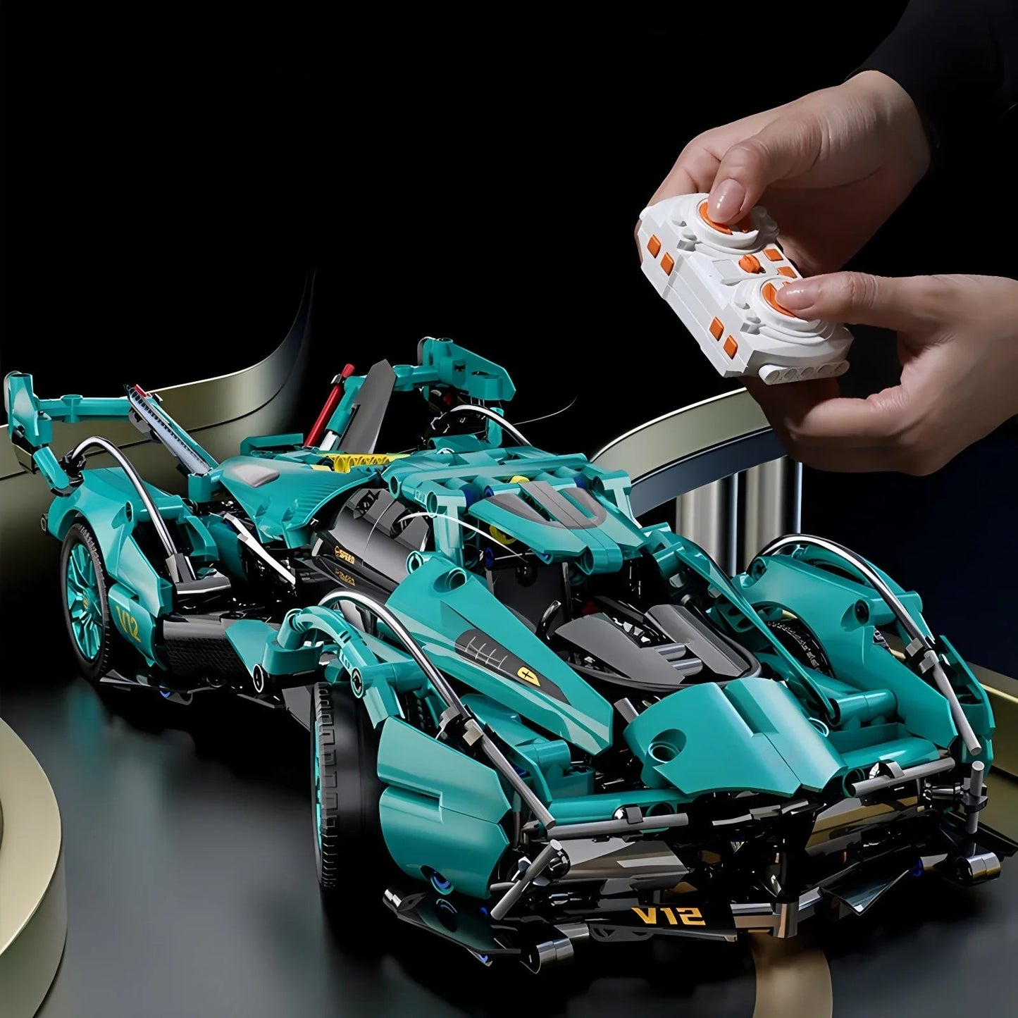 Blue V12 Roadster — Supercar Building Kit