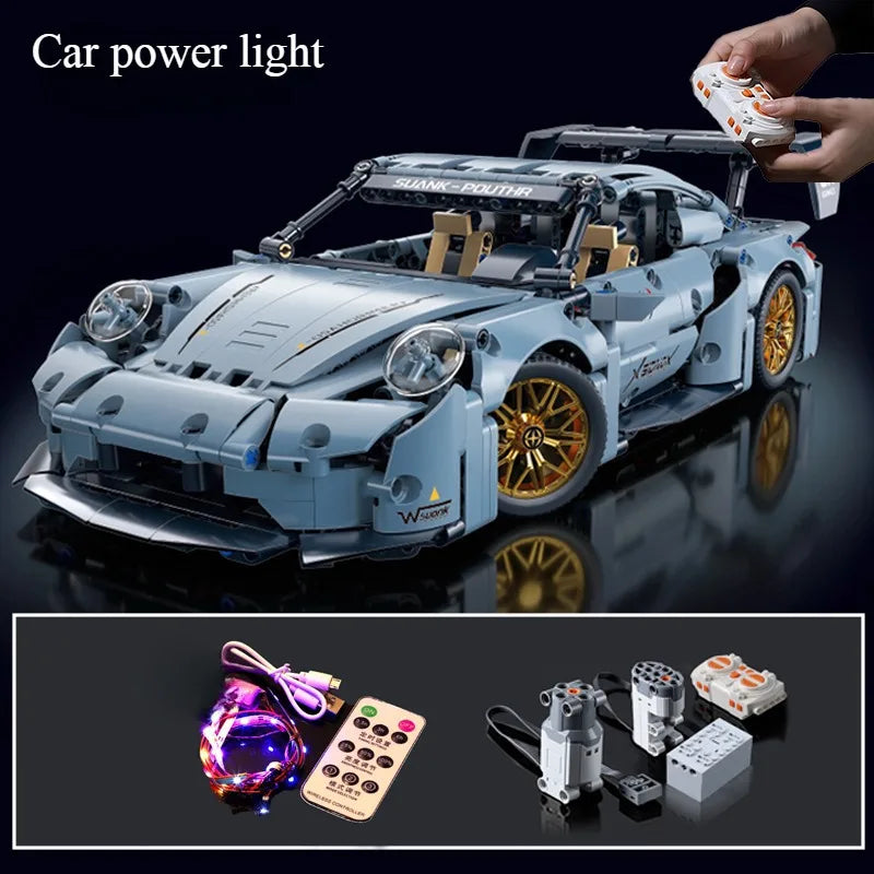 Technical Racing Sports Car Building Kit – 1:14 Supercar Model (1200+ pcs)
