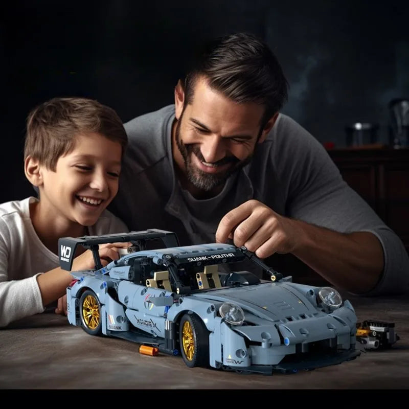 Technical Racing Sports Car Building Kit – 1:14 Supercar Model (1200+ pcs)